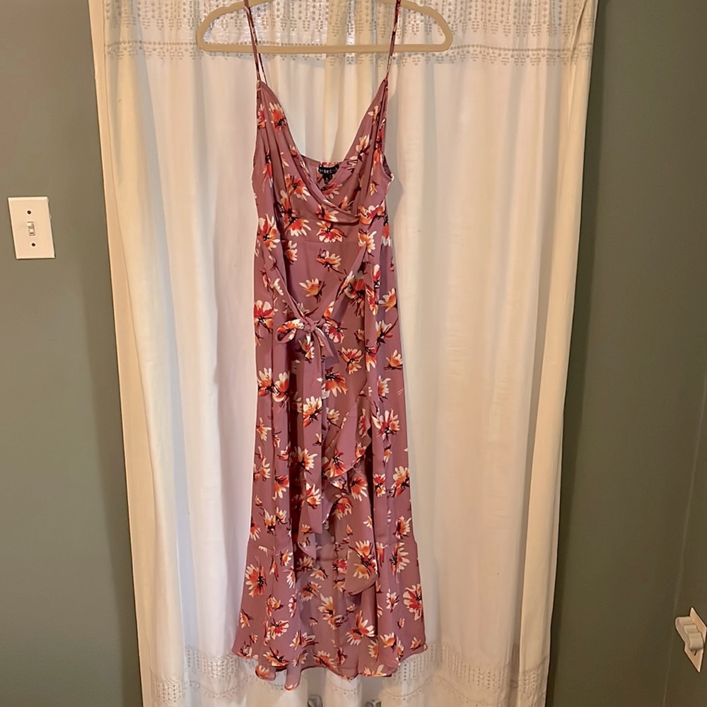 lavender maxi dress with tie waist